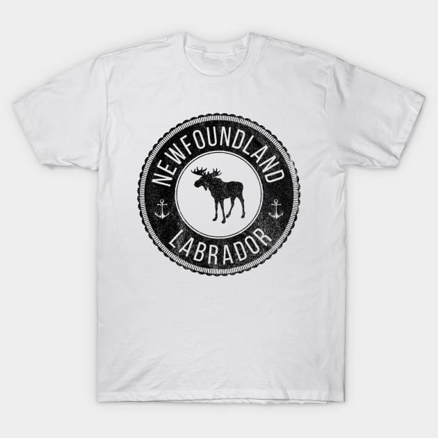 Newfoundland Moose Badge || Newfoundland and Labrador Clothing & Shirts T-Shirt by SaltWaterOre